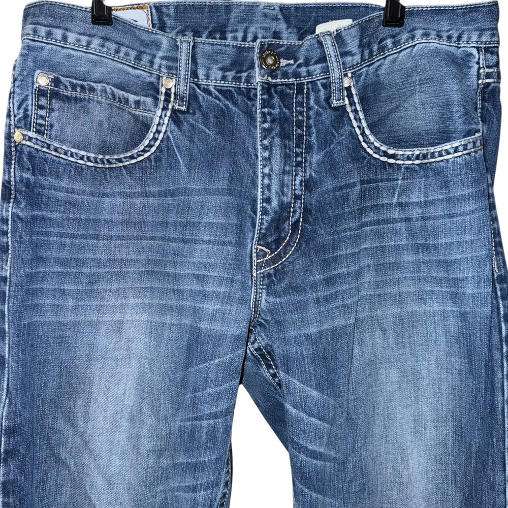 John B. Stetson 1312 Modern Straight Leg Jeans men’s sz 35 x 32 cotton - Picture 2 of 10